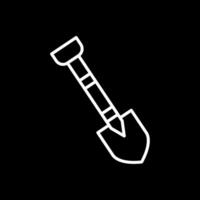 Shovel Line Inverted Icon Design vector