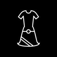 Dress Line Inverted Icon Design vector