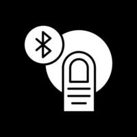 Bluetooth Glyph Inverted Icon Design vector