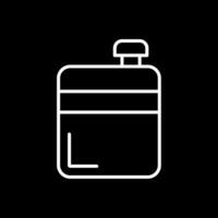 Flask Line Inverted Icon Design vector