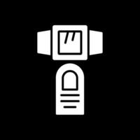 Smartwatch Glyph Inverted Icon Design vector