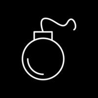 Bomb Line Inverted Icon Design vector