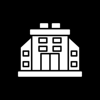 Building Glyph Inverted Icon Design vector