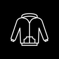 Hoodie Line Inverted Icon Design vector