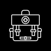 First Aid Line Inverted Icon Design vector