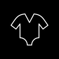 Bodysuit Line Inverted Icon Design vector