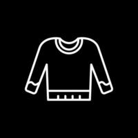 Jumper Line Inverted Icon Design vector