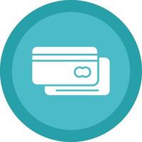 credit card Glyph Due Circle Icon Design vector