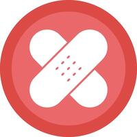 Band Aid Glyph Due Circle Icon Design vector