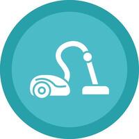 Vacuum Cleaner Glyph Due Circle Icon Design vector