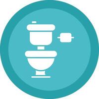 Toilet Glyph Due Circle Icon Design vector