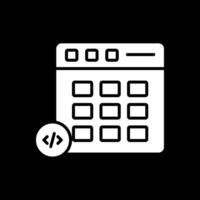 Module Glyph Inverted Icon Design vector