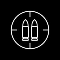 Ammo Line Inverted Icon Design vector