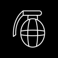 Grenade Line Inverted Icon Design vector