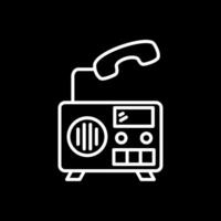 Radio Line Inverted Icon Design vector