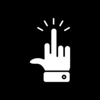 Middle Finger Glyph Inverted Icon Design vector