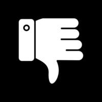 Dislike Glyph Inverted Icon Design vector