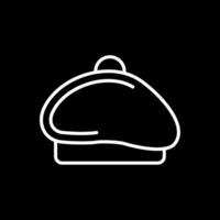 Beret Line Inverted Icon Design vector