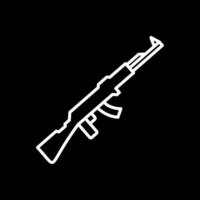 pistola línea invertido icono diseño vector