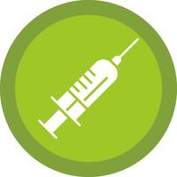 Syringe Glyph Due Circle Icon Design vector