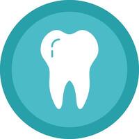 Dental Glyph Due Circle Icon Design vector