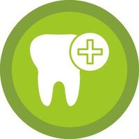 Tooth Glyph Due Circle Icon Design vector