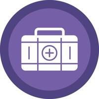 First Aid Kit Glyph Due Circle Icon Design vector