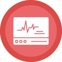 ECG Monitor Glyph Due Circle Icon Design vector