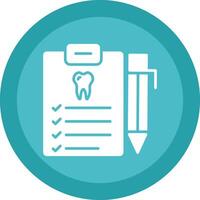 Dental Report Glyph Due Circle Icon Design vector