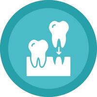 Implants Glyph Due Circle Icon Design vector
