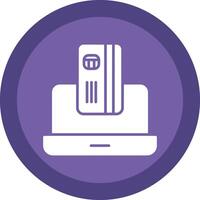 OnLine Circle Multi Circle Payment Glyph Due Circle Icon Design vector