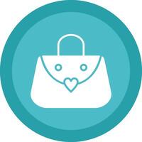 Purse Glyph Due Circle Icon Design vector