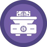 Weighing Scale Glyph Due Circle Icon Design vector