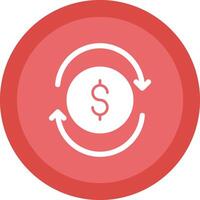 Exchange Rate Glyph Due Circle Icon Design vector