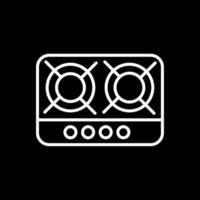 Hob Line Inverted Icon Design vector