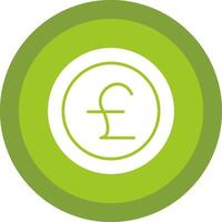 Pounds Glyph Due Circle Icon Design vector