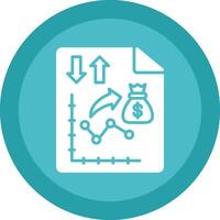 Money Strategy Glyph Due Circle Icon Design vector