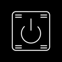 Power Button Line Inverted Icon Design vector