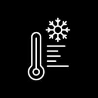 frío línea invertido icono diseño vector