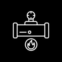 Gas Line Inverted Icon Design vector