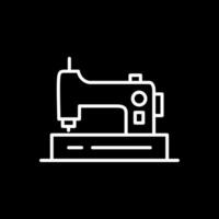 Sewing Machine Line Inverted Icon Design vector