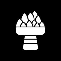 Artichoke Glyph Inverted Icon Design vector