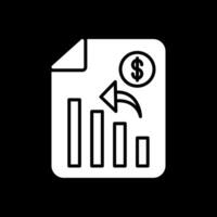 Analytics Glyph Inverted Icon Design vector