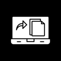 File Glyph Inverted Icon Design vector