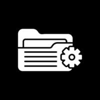 Folder Glyph Inverted Icon Design vector