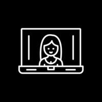 Laptop Line Inverted Icon Design vector