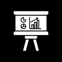 Presentation Glyph Inverted Icon Design vector