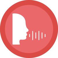 Voice Recording Glyph Due Circle Icon Design vector