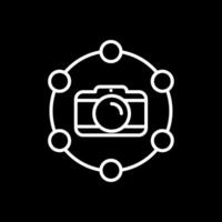 Camera Line Inverted Icon Design vector