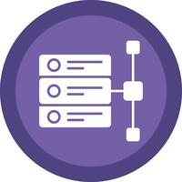 Data Stacks Glyph Due Circle Icon Design vector